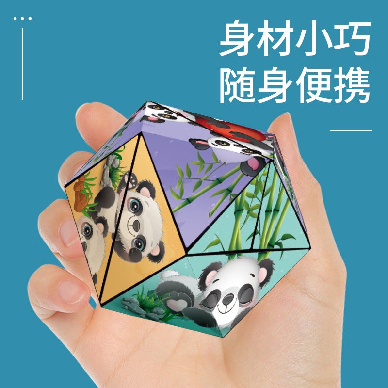 Panda Pattern 3D Stereo Infinite Magic Cube Geometric Space Thinking Deformation Building Blocks Flip Kidsren'S Educational Toys - Image 4