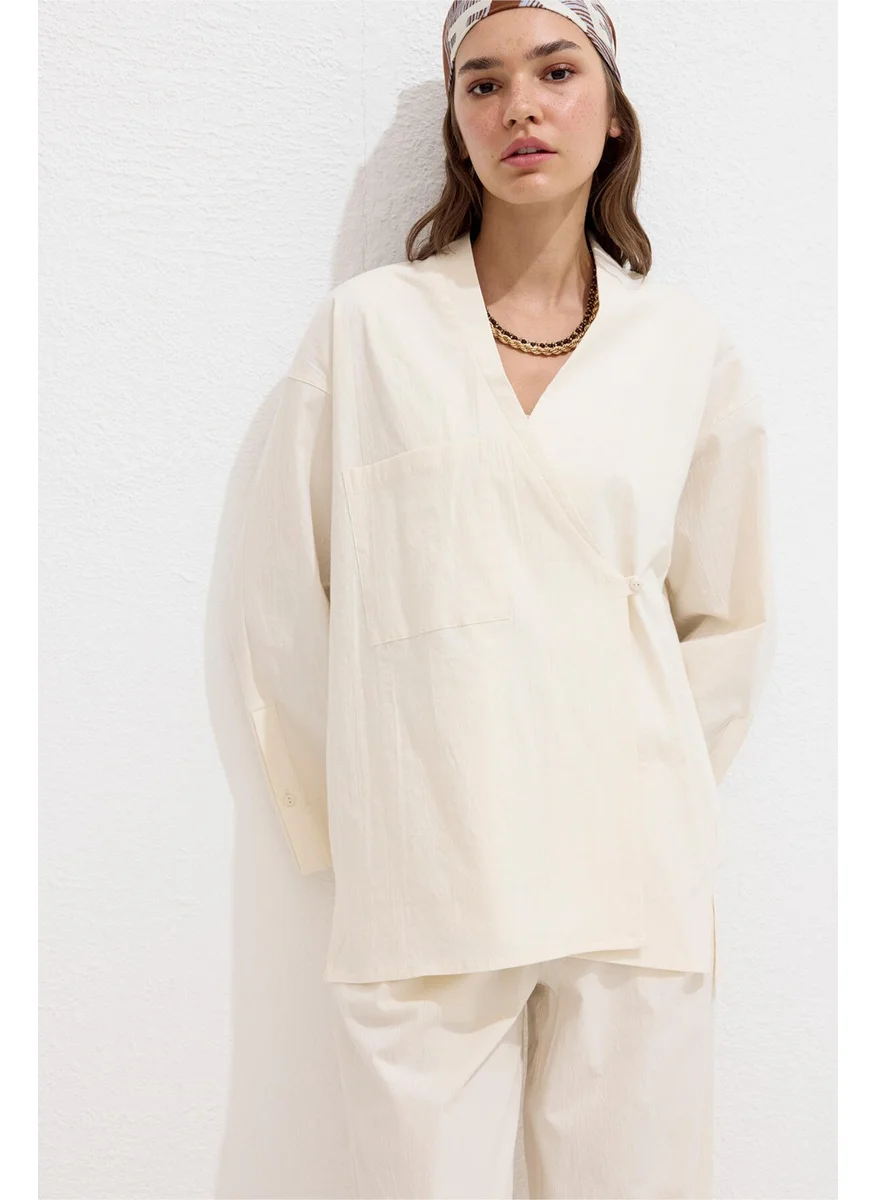 Manuka Cotton Premium Kimono Natural