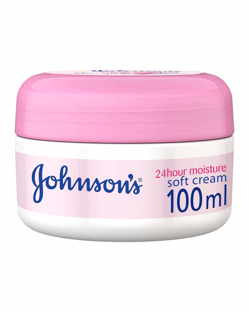 Johnson's Body Cream 24 Hour Moisture Soft 100ml - Image 1