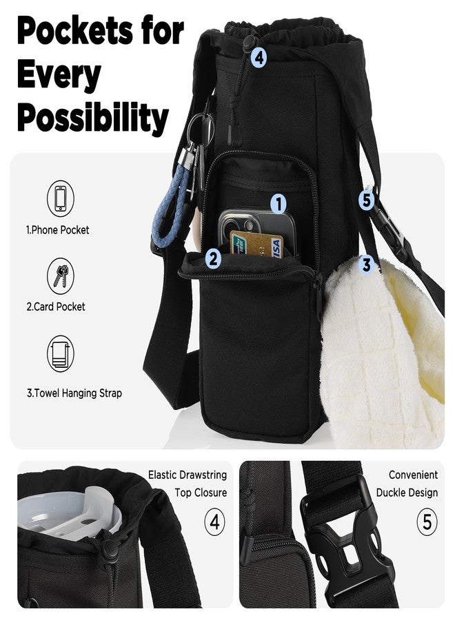 EasyAcc Magnetic Gym Bag, Upgraded 5x Super Strong Magnetic Gym Water Bottle Bag Holder Carrier, 5 Built-in Magnets, Phone Pockets, Shoulder Strap, Gifts for Gym Lovers Gym Accessories for Men Women - Image 5