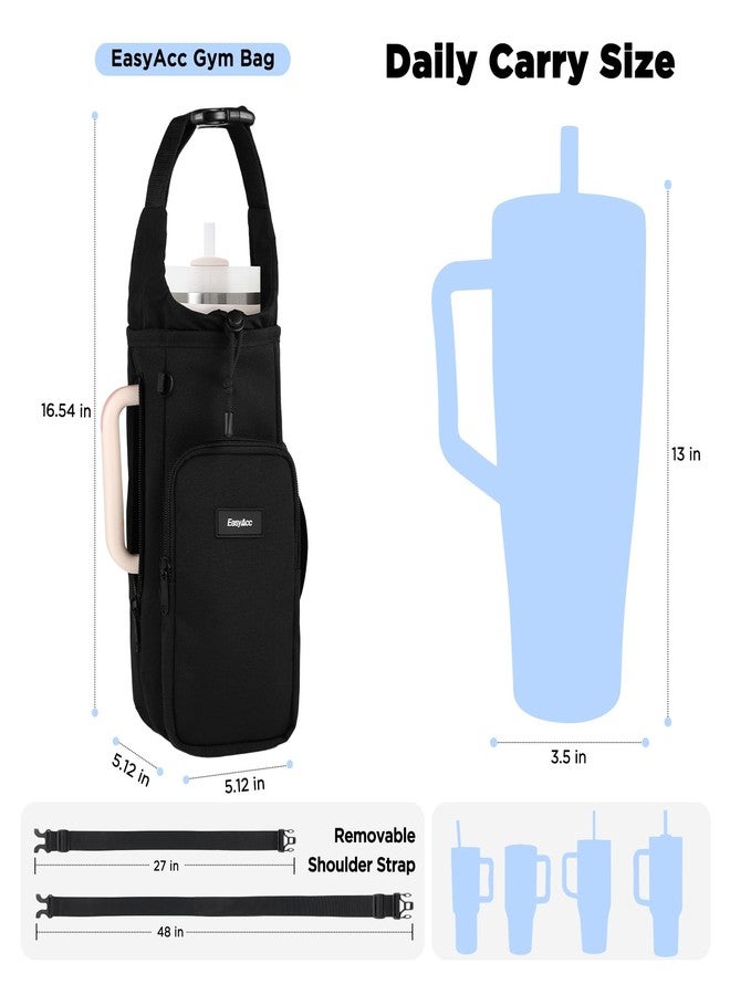 EasyAcc Magnetic Gym Bag, Upgraded 5x Super Strong Magnetic Gym Water Bottle Bag Holder Carrier, 5 Built-in Magnets, Phone Pockets, Shoulder Strap, Gifts for Gym Lovers Gym Accessories for Men Women - Image 4
