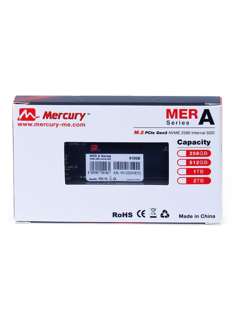 Mercury MERA-Series M.2 NVMe SSD, PCIe Gen3 x4, 3200MB/s Read Speed (MERA-256) - Image 2