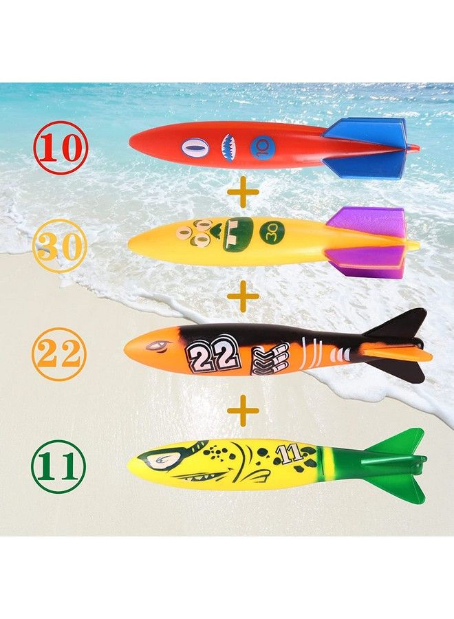 Woplagyreat Summer Pool Diving Swimming Toys For Kids Fun Swim Games Sinking Set Underwater Dive Gifts With Storage Bag Include Torpedo Gems Shark Rings Sea Animals For Boys Girls Toddlers 20 Packs - Image 4