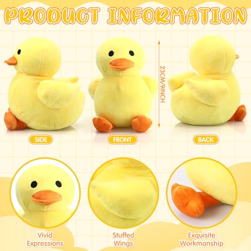 Realspring Microwavable Weighted Stuffed Animal for Kids Lavender Scented Cute Plush Heatable Coolable Plushie for Winter Gift Adults Soothing Warmth Comfort Heating PadDuck - Image 5