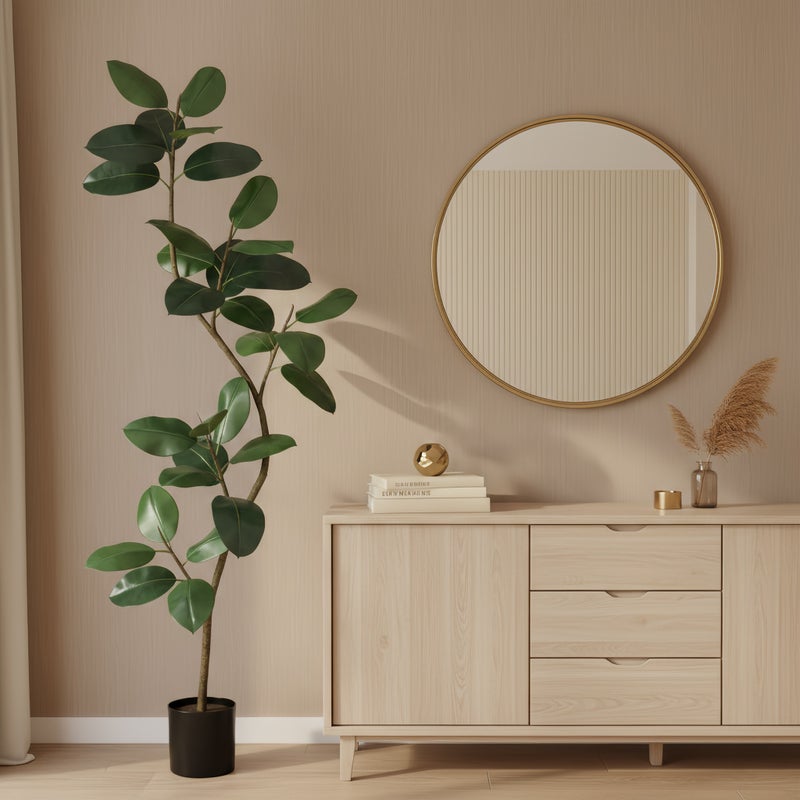 Sharpdo 180cm Green Diamond, Large Leaf Green Diamond Fake Plant, 31 Leaves - Image 2