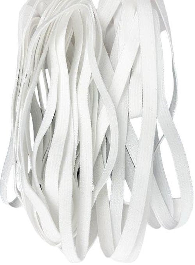 REENA 1/2 Inch White Elastic Band for Sewing, Tailoring & Fashion Designing | Elastic Roll for Clothes, Pants, Scrunchies, & Craft | 5 Mtr Braided Elastic Strap (White, 0.5 Inch) - Image 3