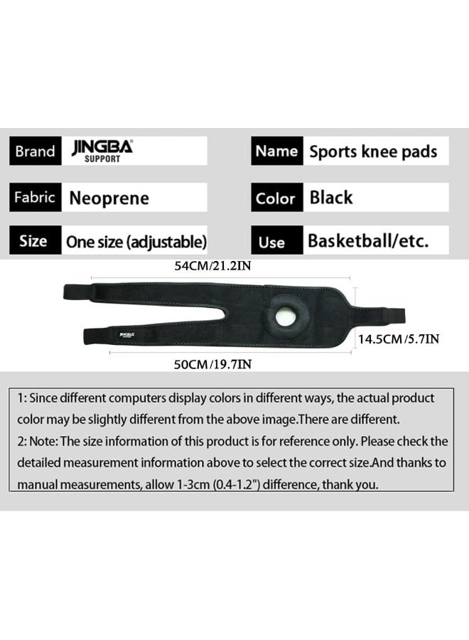 JINGBA SUPPORT Knee Braces, Knee Pad for Pain Relief, with Patella Gel Pad & Side Stabilizers, Adjustable Compression Sleeve for Meniscus Tear, ACL, Joint Pain, Runner,Black - Image 2