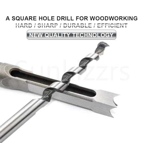 Sunkizzrs® High Speed Steel Square Hole Saw Mortising Chisel (Pack of 1) Woodworking Tool Woodworking Square Drill Bits Auger Drill Bit-Silver (16mm 5/8″) - Image 4