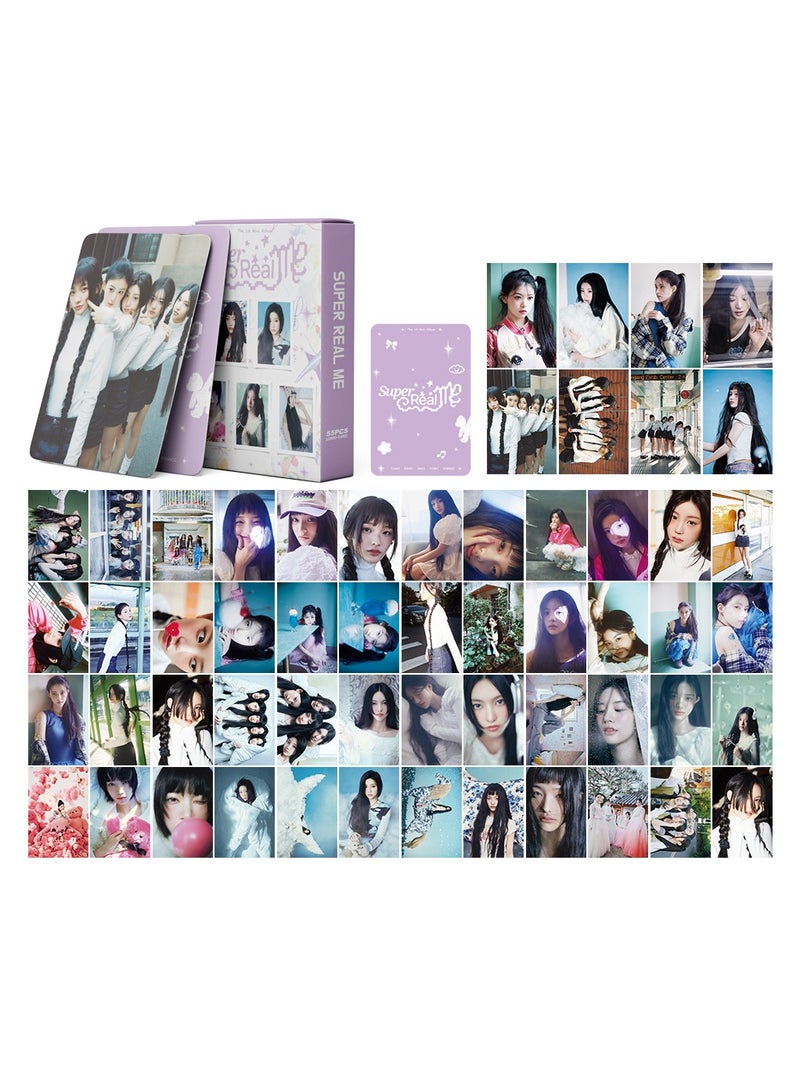 K-POP  55Pcs ILLIT SUPER REAL ME Lomo Card  Poster Mini PhotoCards Fans Gift Collectors 2025 Season's Greetings Card - Image 1