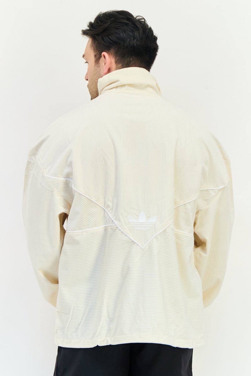 adidas Originals Men Sportswear Fit Outdoor Corduroy Track Jacket, Off White  - Image 3