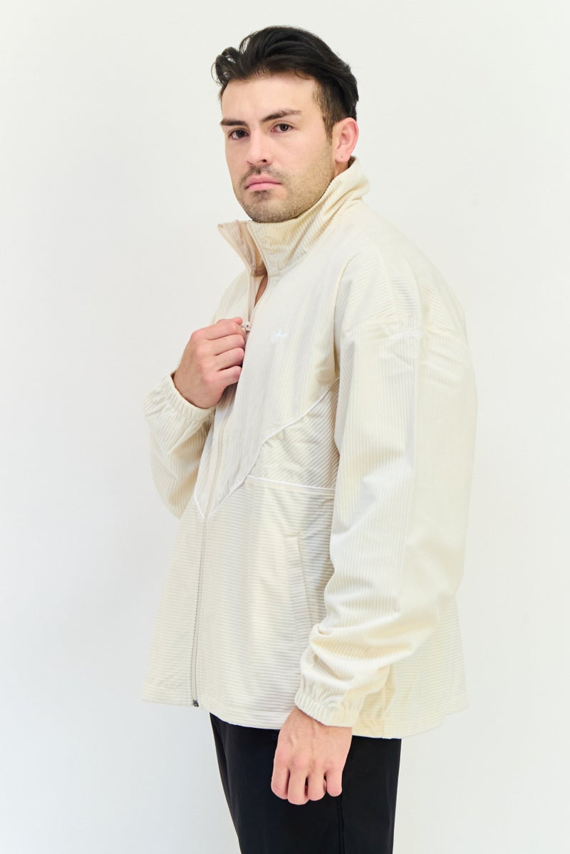 adidas Originals Men Sportswear Fit Outdoor Corduroy Track Jacket, Off White  - Image 2