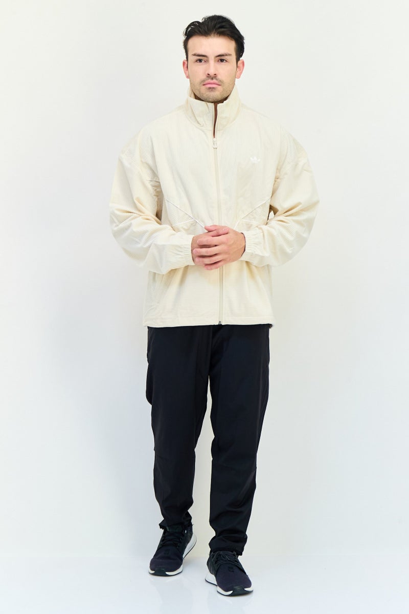 adidas Originals Men Sportswear Fit Outdoor Corduroy Track Jacket, Off White  - Image 4