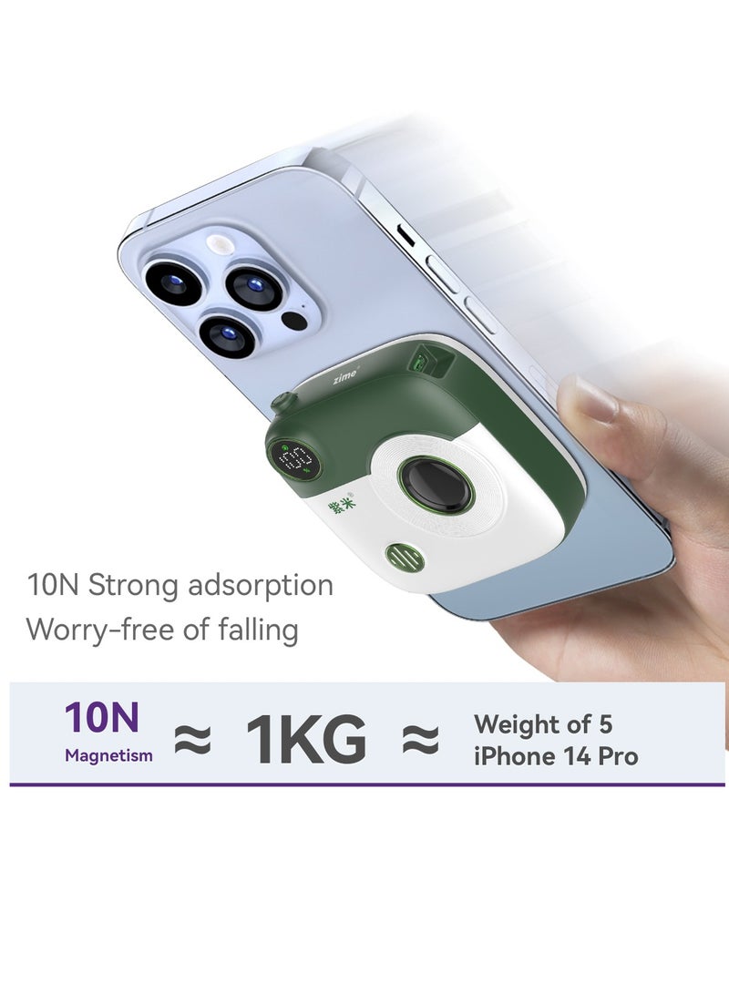 zime بنك طاقة مغناطيسي زيم E49A، 10,000 مللي أمبير، شاحن محمول لاسلكي قابل للطي، 20 واط USB-C متوافق مع سلسلة آيفون 16/15/14/13/12 - Image 5