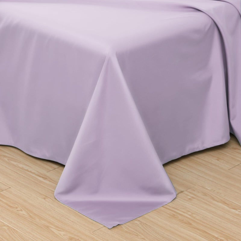 Toodou Soft Silky Touch, Mmost Comfortable and Luxurious Lavender Twin Flat Sheets Have Thickness, Softness and Warmth Breathable Stronger and More Durable Than Cotton - Image 2