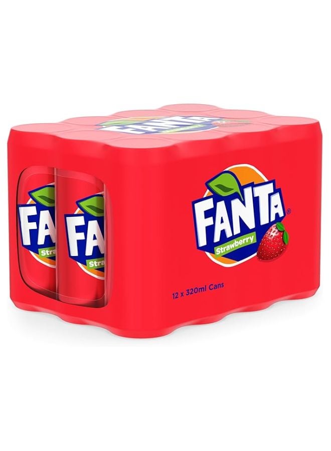 Fanta Strawberry Carbonated Soft Drink 12 x 320ml - Image 1