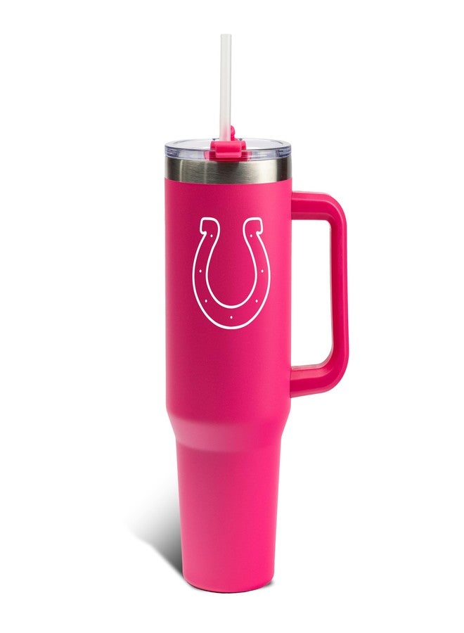 The Memory Company Officially Licensed NFL - Indianapolis Colts 40oz Pink Game Day Tumbler with Team Logo - Image 1