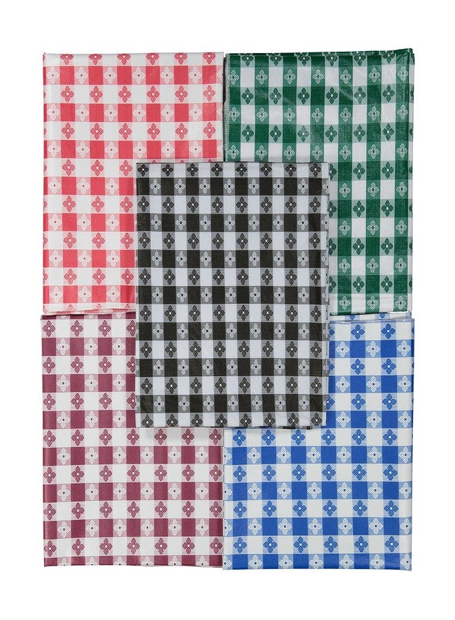 YOURTABLECLOTH مفرش طاولة من الفينيل بنقشة مربعات مع بطانة من الفلانيل للمطاعم والنزهات والمقاهي وتناول الطعام في الأماكن المغلقة والمفتوحة (أخضر وأبيض، مستطيل/بيضاوي 52 × 90) - Image 4