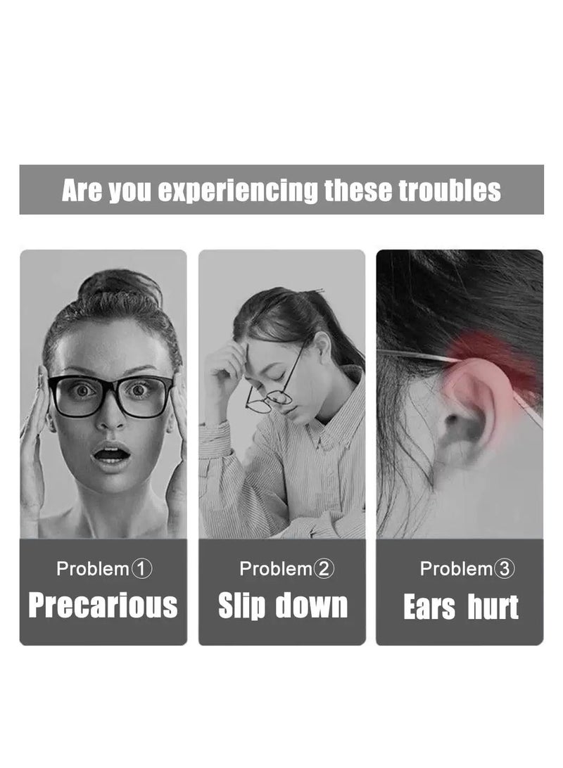 4Pcs Glasses Ear Cushions,Anti-Slip Elastic Comfort Glasses Accessories - Image 3