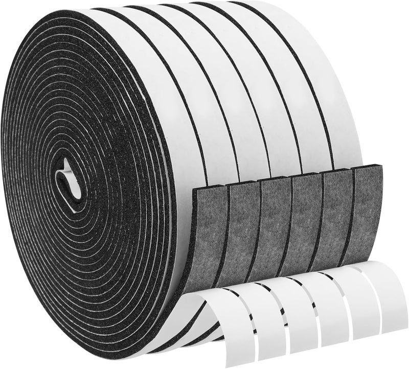 DGSL Foam Insulation Tape, 1/2In x 1/8In x197FtWeather Stripping Door Seal Strip for Doors and Windows,Sliding Door, Soundproofing Door Seal,Weatherstrip,Air Conditioning Seal Strip - Image 1
