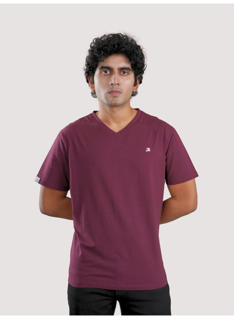 ROAR FOR GOOD Men's Oversized Solid T-Shirt | Oversized V Neck Half Sleeve Casual Tee | Soft Cotton Blend Everyday Wear T-Shirt - Image 5