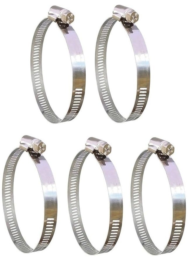 ES EKSAFAR ESEKSAFAR Alloy Stainless steel Hose clamp/Pipe clip Diameter Size adjust (2inch to 3inch)(5pc Hose clamp, 3 inch) - Image 1
