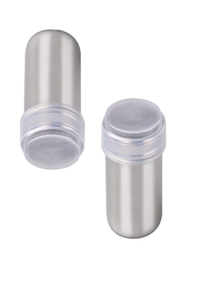Cohpoh 2 Pack Sugar Sifter Shaker Cinnamon Sugar Shaker Powdered Sugar Shaker with Lid Confectioners Sugar Dispenser Flour Sifter Duster - Image 1