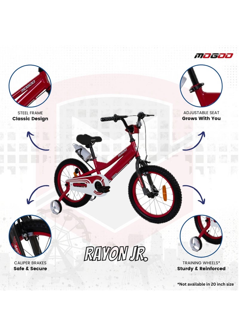 MOGOO Rayon Junior 12-Inch Kids Bike | 12-Inch Wheel Size | Adjustable Seat | 100% Assembled | For Kids | Red - Image 3