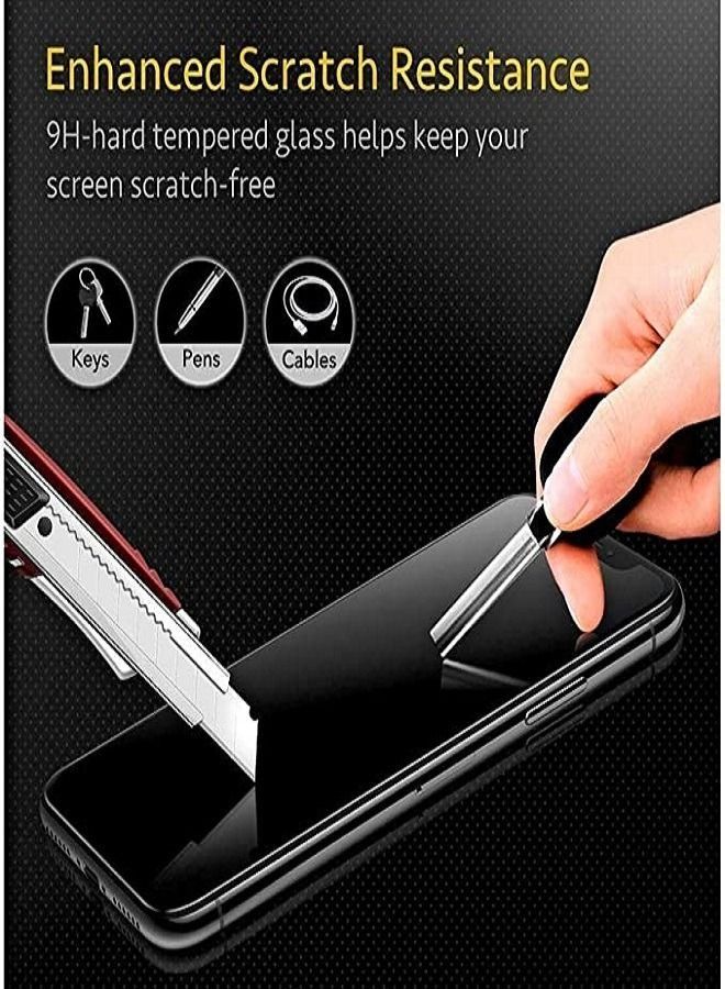 واقي شاشة من الزجاج المقوى لهاتف سامسونج جالاكسي A52S أسود / شفاف - Image 2