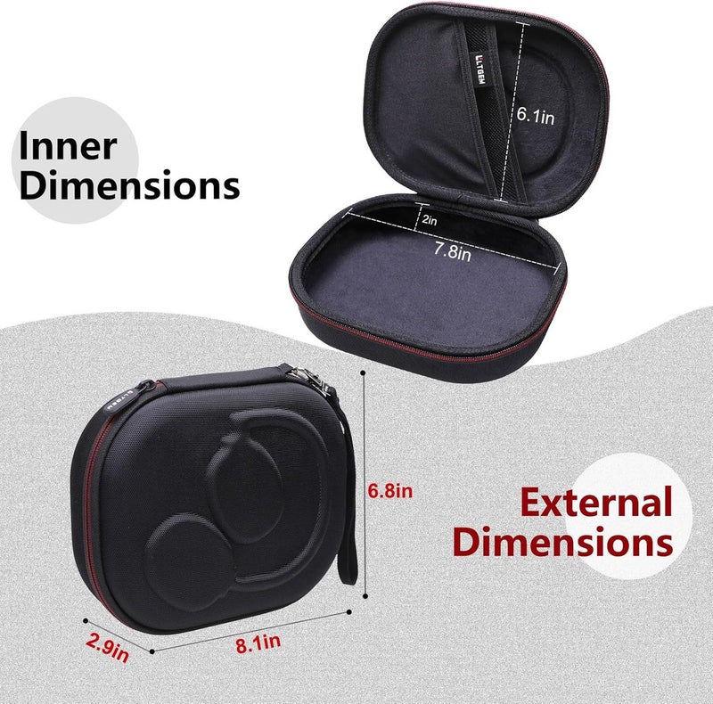Geekria LTGEM Case Compatible with JBL Tune 770NC / 510BT / 720BT / 520BT / 520C / 670NC, for JBL Live 770NC / 670NC / 680NC / 780NC Headphones, Black - Image 5