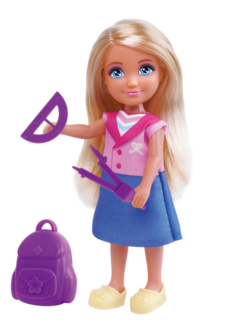 LuLu 5" Lulu Doll at School – Study Series Doll with School Bag and Stationery | Girls Toys 3+ - Image 2