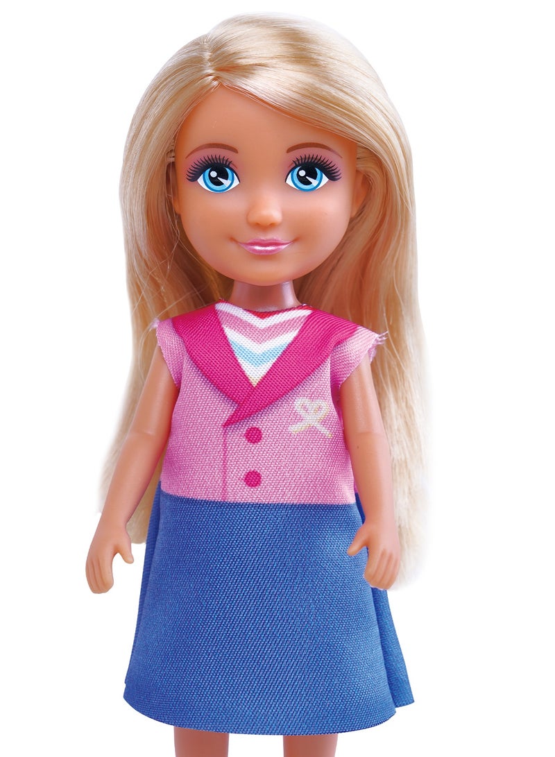 LuLu 5" Lulu Doll at School – Study Series Doll with School Bag and Stationery | Girls Toys 3+ - Image 3