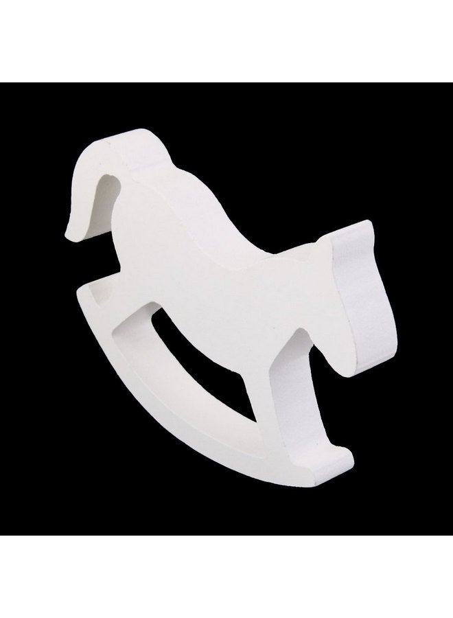 ULTNICE Small Wooden Rocking Horse Kids Toys - White - Image 5