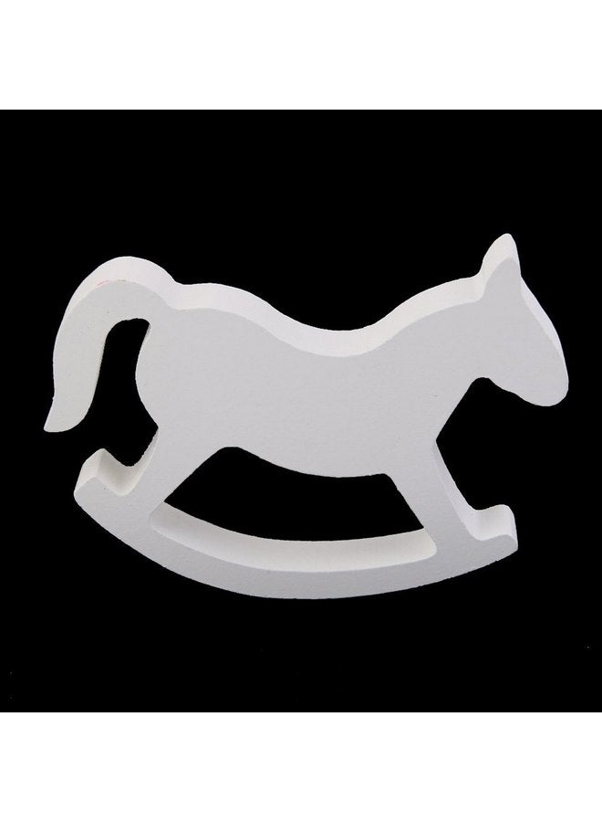ULTNICE Small Wooden Rocking Horse Kids Toys - White - Image 3