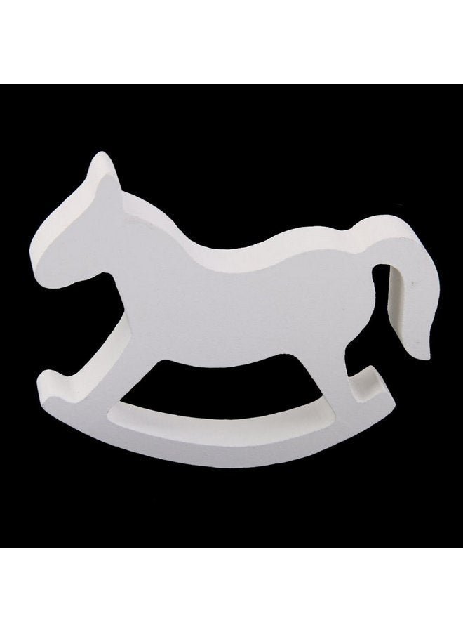 ULTNICE Small Wooden Rocking Horse Kids Toys - White - Image 4