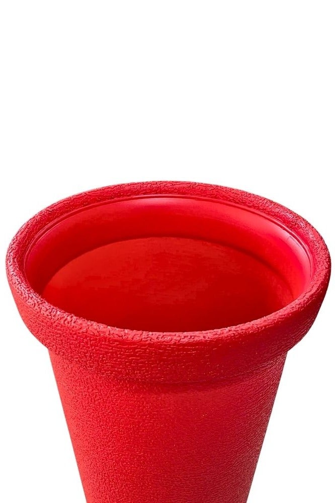 إس إن إتش وعاء زهور بلاستيكي متين - حاويات نباتات خارجية وداخلية متعددة الاستخدامات، مثالي للاستخدام في البستنة والحضانة، مقاس 16 بوصة - لون أحمر - Image 5