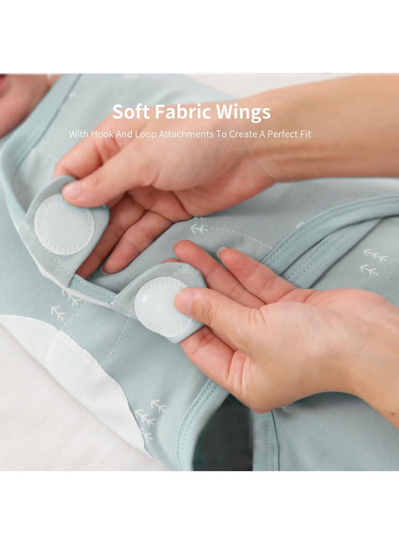 انسولار كيس نوم لطيف للطفل، ثلاثة قطع لفافة قماط مواليد قابلة للتعديل من قطن قابل للتنفس مئة في المئة، للاستخدام من الولادة حتى عمر أربعة أشهر - Image 5