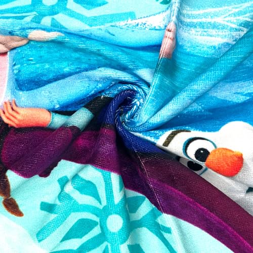 Sassoon Frozen Bath Towel, Cotton, Gentle, Super Absorbant, Easy Care, Long Lasting, Cartoon Theme Bath Towel for Kids 55X110 cm - Image 4
