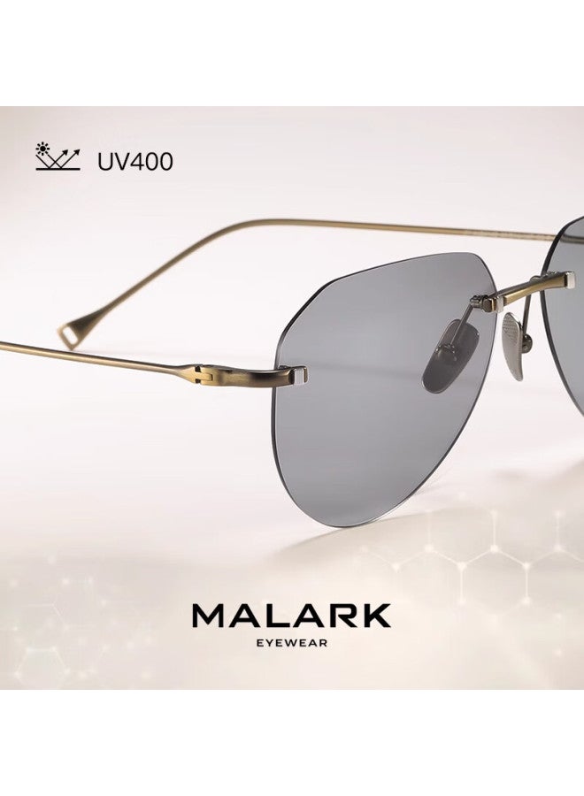 Morakot Molake Polarized Sungl For Men, Driving-specific Photochromic Gl, Day And Night Dual-use Driving Gl, Ultra-light Frameless Uv Protectio - Image 1