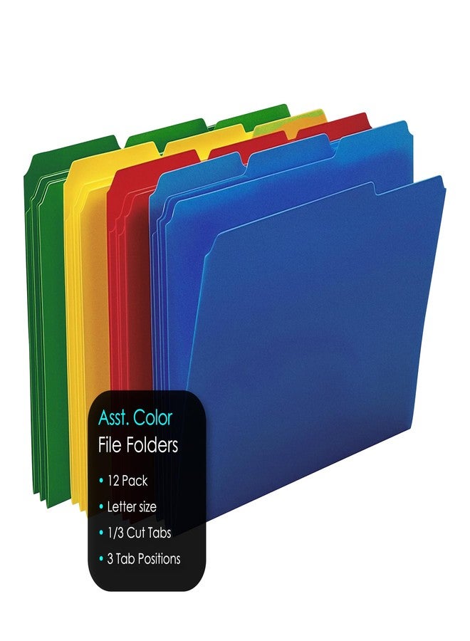 iScholar Assorted Color File Folders, Letter Size, 12 Pack (38212) - Image 3