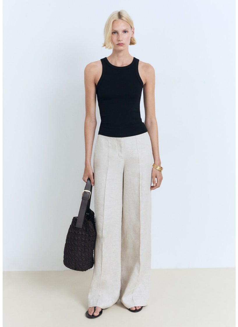 MANGO Ribbed lyocell -Blend Top  - Image 4