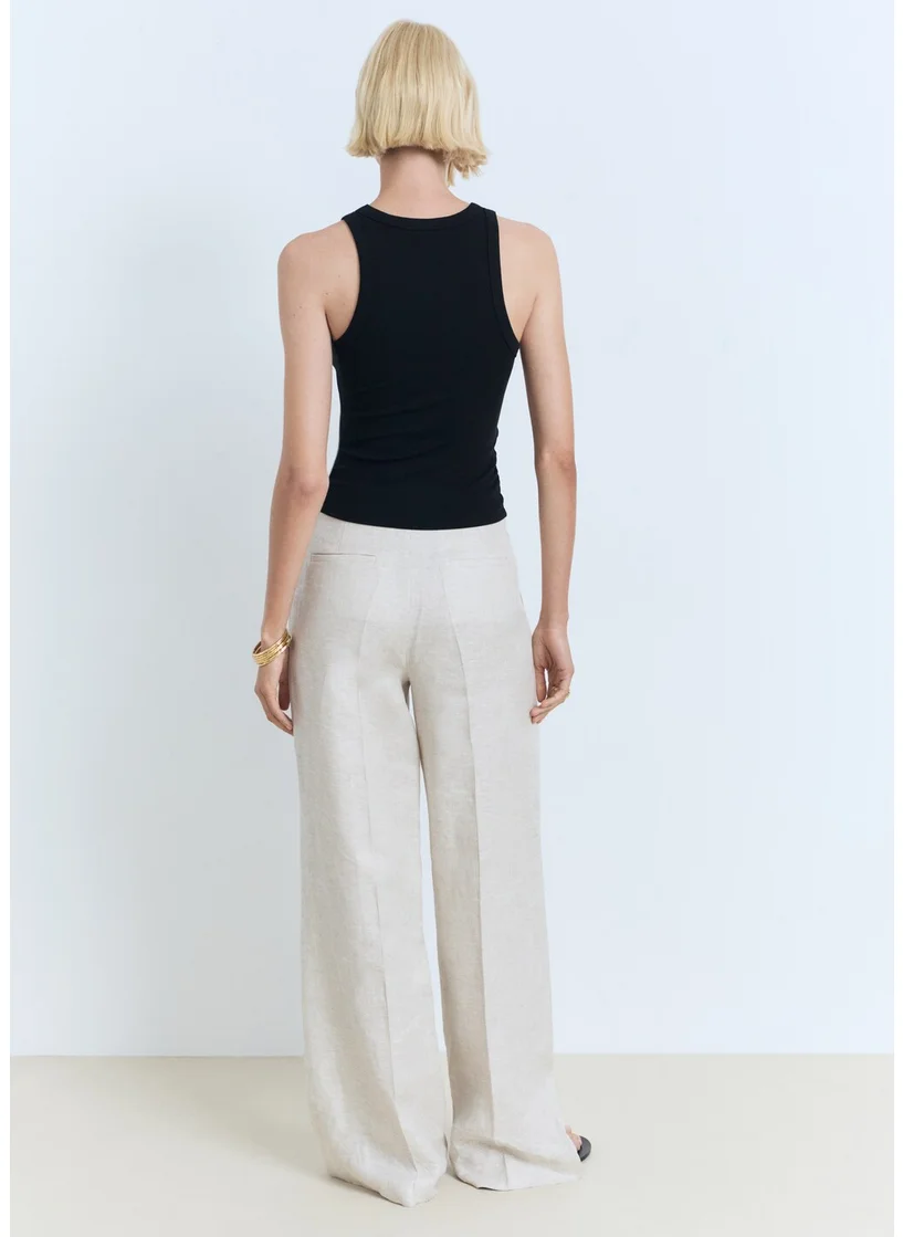 مانجو Ribbed lyocell -Blend Top
