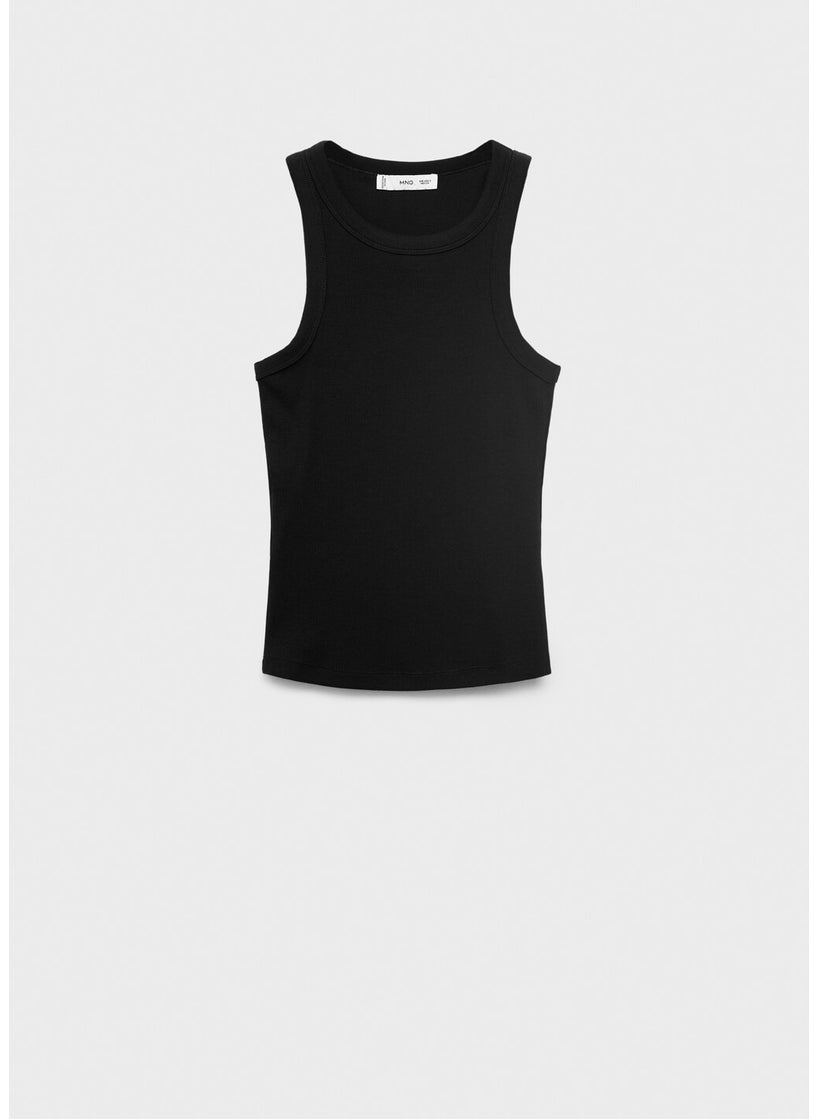 MANGO Ribbed lyocell -Blend Top  - Image 5
