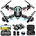 REDRIE Drone with Camera Foldable Drone for Beginners with 1080P Camera Upgrade Altitude Hold CircleRotatingWaypoint Fly 3D Flip One Key Start 3 Speed Mode 2 Batteries - Image 3