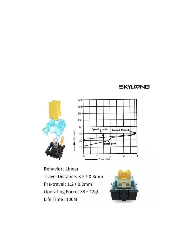 SKYLOONG - GK87S RGB Bluetooth/Wired Gaming Keyboard - Optical Yellow Switch (Silent & Linear) - Hot Swappable - Detchable Braided USB C Cable - Full RGB With Software - Image 1