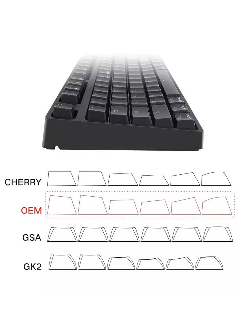 SKYLOONG - GK87S RGB Bluetooth/Wired Gaming Keyboard - Optical Yellow Switch (Silent & Linear) - Hot Swappable - Detchable Braided USB C Cable - Full RGB With Software - Image 1