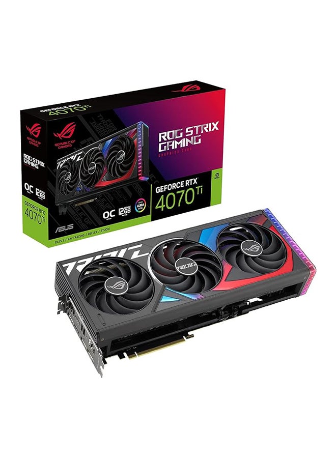 ROG Strix GeForce RTX 4070 Ti OC Edition Gaming Graphics Card (PCIe 4.0, 12GB GDDR6X, HDMI 2.1a, DisplayPort 1.4a, DLSS3 Support, Supports 4K) Black