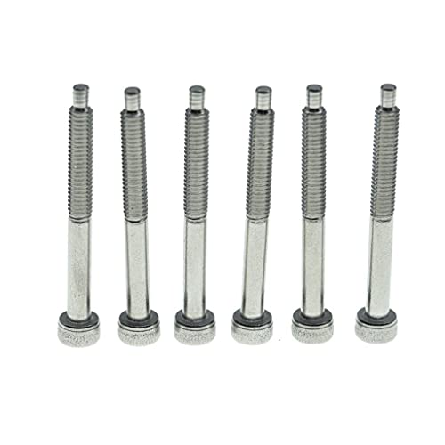 KAISH Set of 6 Stainless Steel Guitar Tremolo Bridge Saddle String Lock Screws for FR - Image 1