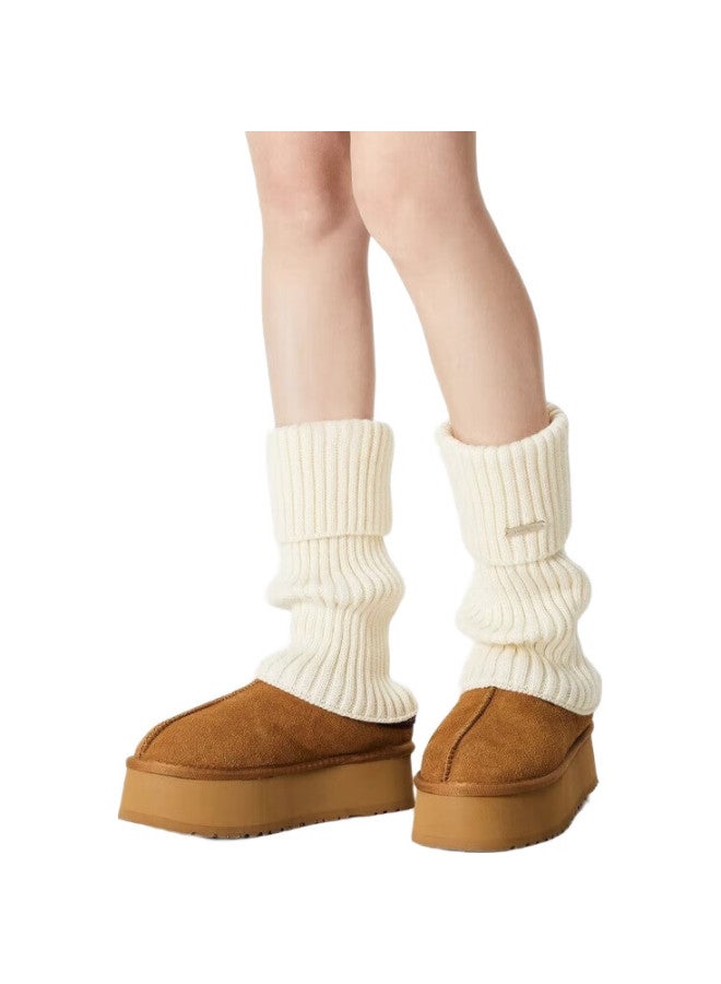 Madallo Women'S Leg Warmers Knitted Women'S Winter Thermal Socks Snow Boots Pile Socks Winter Socks - Image 2