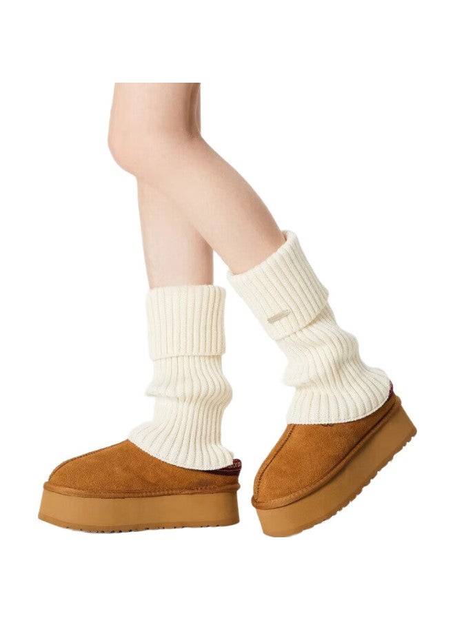 Madallo Women'S Leg Warmers Knitted Women'S Winter Thermal Socks Snow Boots Pile Socks Winter Socks - Image 1