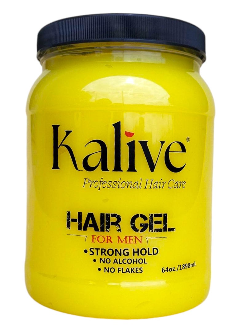 KALIVE 2 STYLE KALIVE Mens Hair Styling Gel 64 oz StrongHold and Light Shine all day Mens Hair Product fresh scent No Flaking or Alcohol